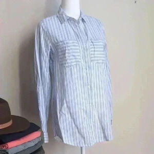 Japna Blue and White Button Down Shirt